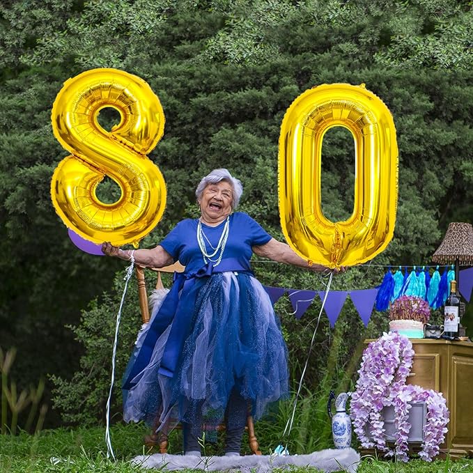 Gold Number Balloons Birthday Balloons - Image 7