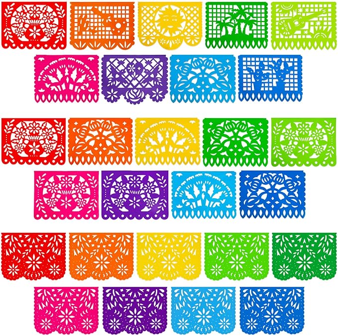 DOMESTAR 3 Packs 54 FT Mexican Party Banners, Fiesta Party Decoration | Papel by DOMESTAR