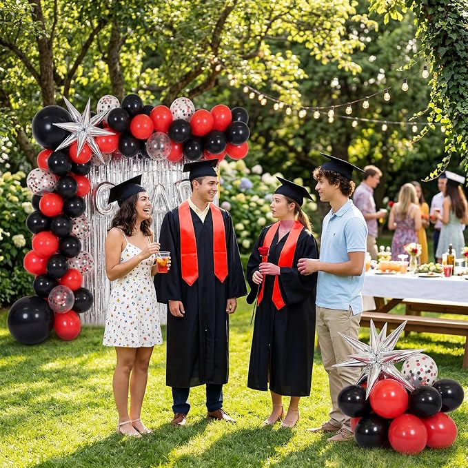Capoda 148 Pcs Red and Black Balloon Garland Arch Kit Racing Party Decorations - Image 6