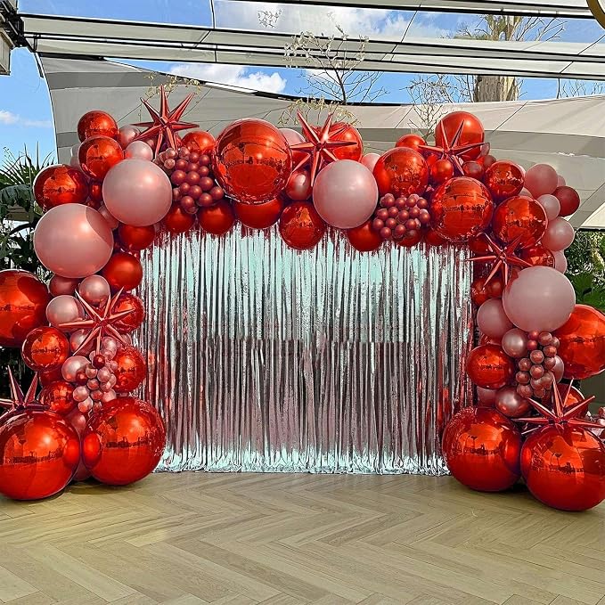 18 Pcs Foil Balloons Shiny Round Balloons Set Large Balloon Garland Arch - Image 2