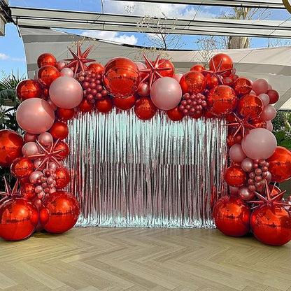 18 Pcs Foil Balloons Shiny Round Balloons Set Large Balloon Garland Arch - Image 2