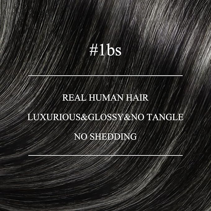 YoungSee Nano Ring Hair Extensions Black Ombre Nano Hair Extensions Ombre Black to Silver for Prom 50s 50g 18in