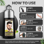Light Brown Hair Color Shampoo for Men – 5 in 1 Hair Dye Shampoo for Grey Hair - Instant Hair Dye with 100% Color Accuracy with Natural Ingredients - Ammonia Free - 500ml