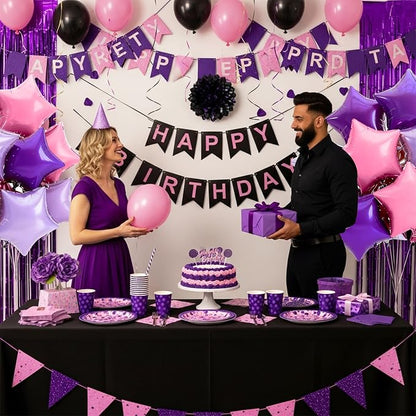 TONIFUL 15 Pcs Star Balloons 18 Inch Large Purple Pink Foil Balloons | Big - Image 5
