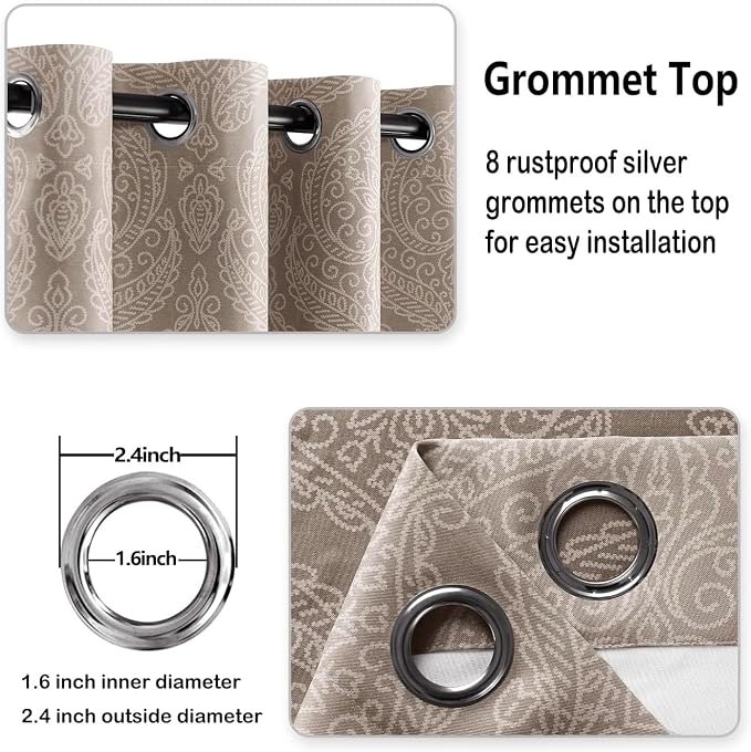 DWCN Ombre Blackout Curtains for Bedroom - Image 5