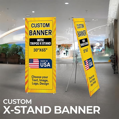DC Custom X Banner Stand business banners and signs customize made in USA | - Image 2