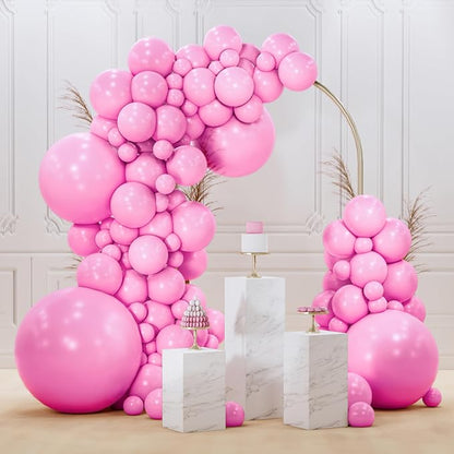 PartyWoo Pink Balloons 100pcs Matte Pink Color 36 18 12 10 5 Inch | 36 18 12 10 by PartyWoo