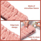 Chuangdi 3 Pieces Spa Headband for Women Facial Makeup Headband Soft Terry Cloth Hairband for Washing Face Mask Spa Shower Gifts(Dark Pink, Dark Blue, Milky-White)