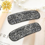 Rhinestone and Crystal Hair Clips 2-Pack, Sparkly Barrettes & Elegant Bling Accessories for Women & Girls(Set18)