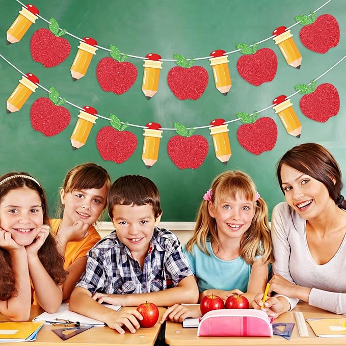 2 Pcs Pencil Apple Banner Garland - Image 5