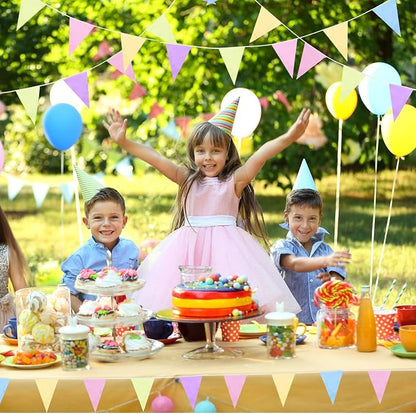 Tatuo 200 Feet Solid Pennant Banners Flags String Triangle Hanging DIY Bunting - Image 5