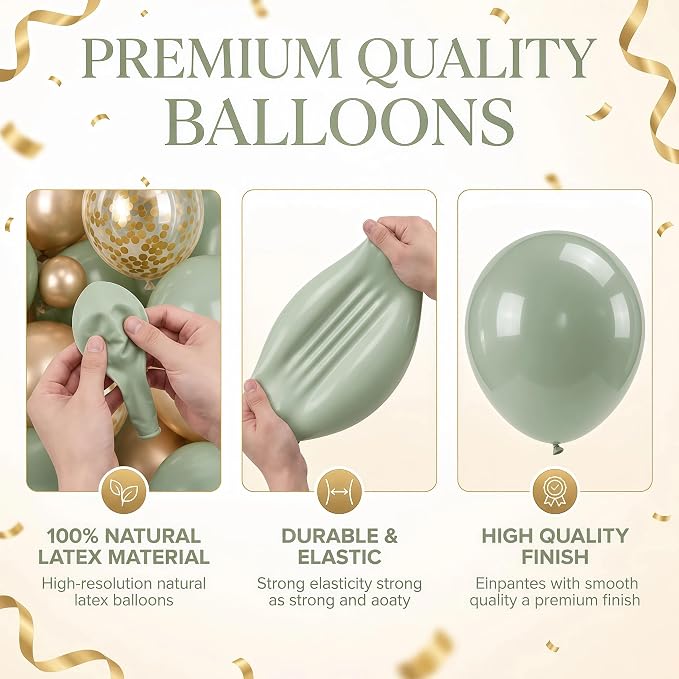 Sage Green Balloon Column Kit Set of 2 - Image 5