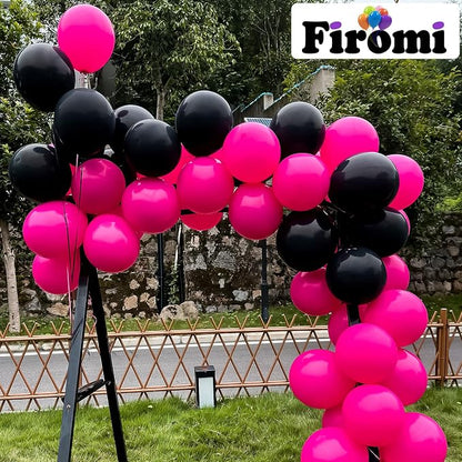 Firomi Hot Pink Latex Balloons 12-inch 100 Pack | Big Helium Round Magenta - Image 5