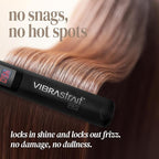 Pro Vibrating Ceramic Tourmaline Ionic Flat Iron, 1-inch - Fast, Frizz-Free Ceramic Hair Straightener with Easy, Gentle Glide for Waves, Curls, Smooth Hair - Professional Styling Tools