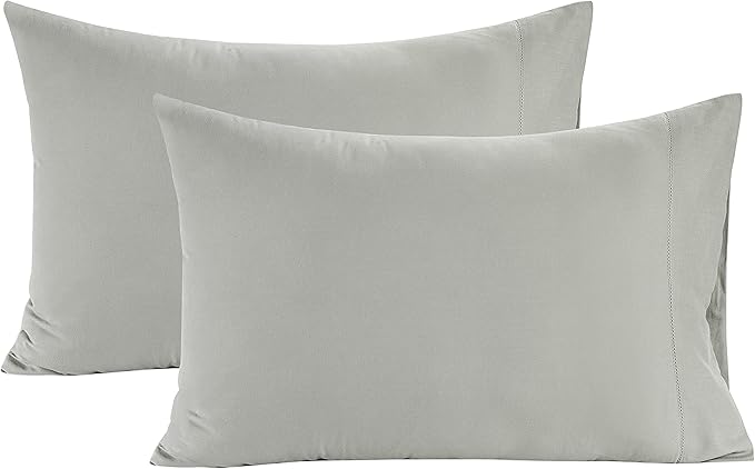 Lane Linen 100% Organic Cotton King Size Pillow Cases Set of 2 (20''x36'') Pillow Cases King Size Certified Organic Cotton Pillowcases King Pillow Case Set of 2 Sage Green Pillow Cases Mineral