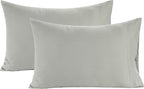 Lane Linen 100% Organic Cotton Pillow Cases Standard Size Set of 2 (20"x26") - Cotton Pillowcases Standard Size - Soft Sage Green Pillow Cases Set of 2 - Standard Pillow Case Pack of 2 - Mineral