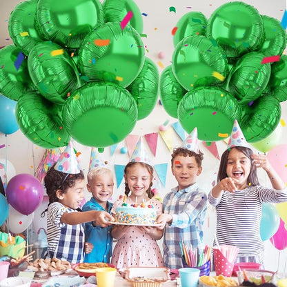 20PCS Green Round Shaped Balloons, 18 Inch Round Foil Balloon, Giant Round - Image 5