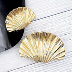 Seashell Hair Clips for Women Gold Claw Clip for Thick& Thin Hair Fashion Shells Hair Accessories Beach Hair Clips 2PCS