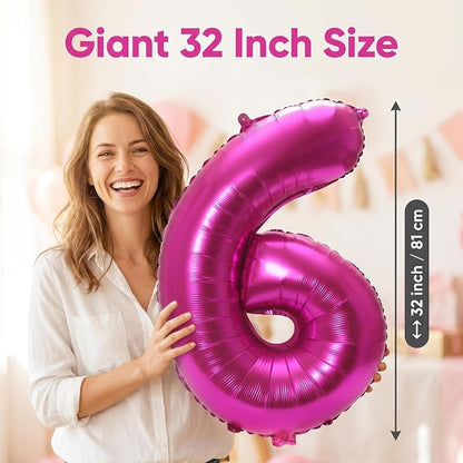 YPSelected 32 Inch Large Foil Helium Number Balloon Birthday Wedding Party 0-9 - Image 5