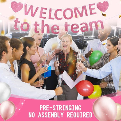 Pre-Strung Glitter Welcome to the Team Banner Welcome Banner Welcome Decorations - Image 6
