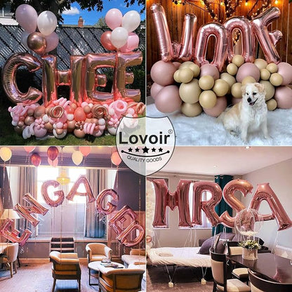 Lovoir 40 Inch Large Rose Gold Letter N Balloons Big Size Jumbo Mylar Foil - Image 6