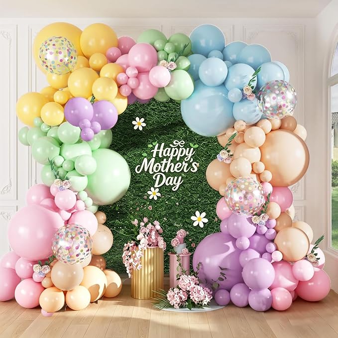 Ouddy Party 149Pcs Pastel Rainbow Balloon Garland Kit 18 12 10 5Inch | - Image 2