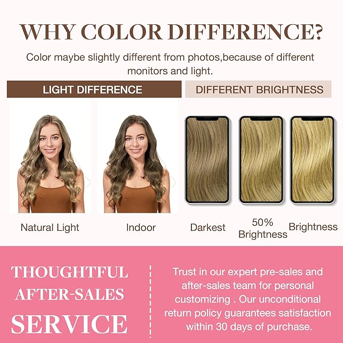GOO GOO Clip in Hair Extensions Real Human Hair, Remy Human Hair Extensions Clip ins for Women, Natural Human Hair, 16inch 130g 7Pcs, 7 Bronde