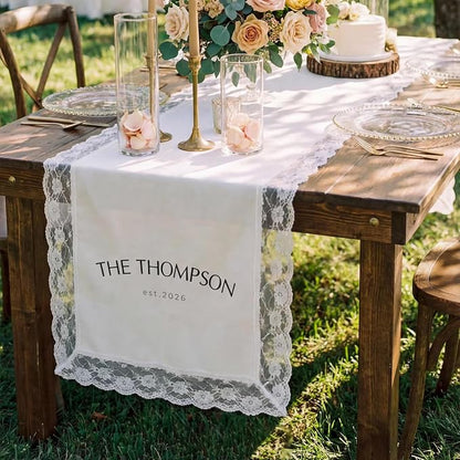 Custom Linen Wedding Table Runner - Image 2