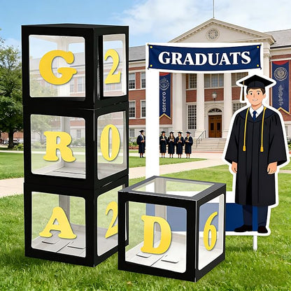 2026 Graduation Decoration Black Balloon Boxes - Image 5