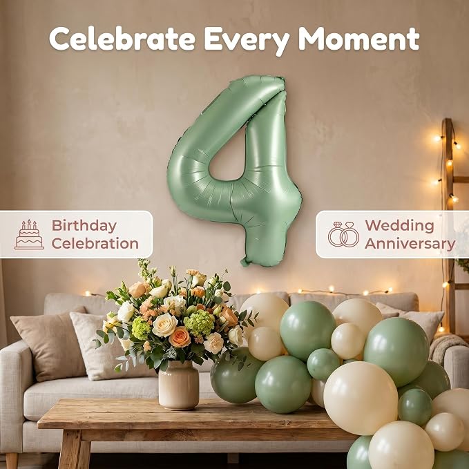 YPSelected 32 Inch Large Foil Helium Number Balloon Birthday Wedding Party 0-9 - Image 5