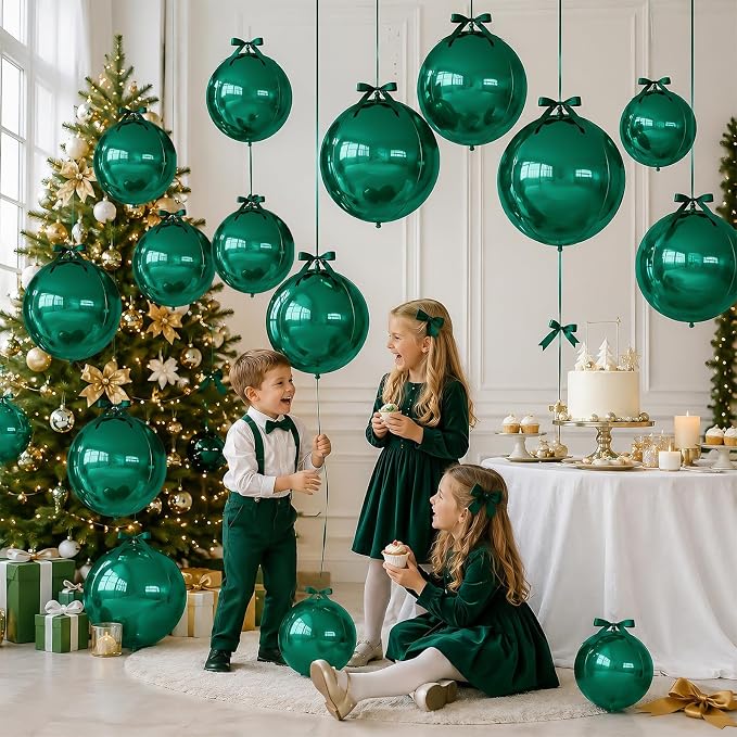 Dark Green Round Foil Balloons - Image 5