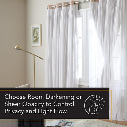 TOWN & COUNTRY LUXE Talia Double Layer Indoor Curtains, Sheer and Room - Image 9