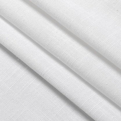 White Linen Curtains 40 Inch Length - Image 7