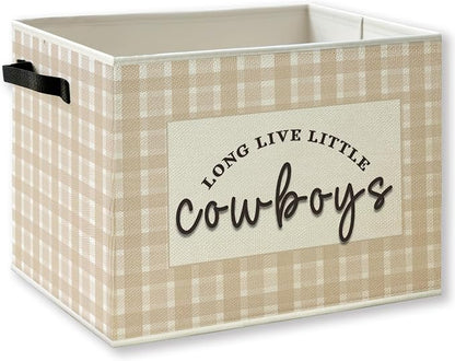 Western Cowboy Nursery Foldable Storage Bins Box by KSDUT