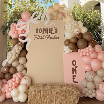 Cowgirl Balloon Dusty Blush Pink Brown Tan Coffee Beige Sand White Ivory Nude - Image 3