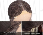 Brown Mix Blonde Long Straight Layered Wig 26 Inches Long Straight Wigs for Women Synthetic Lace Front Wig Middle Part Synthetic Wigs for Daily Cosplay Party Use(#Brown Mix Blonde, 26 Inch)