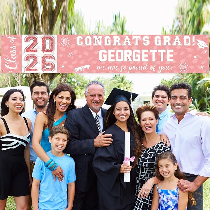 Graduation Congratulations Banner Decorations, Class of 2026 Personalized - Image 5