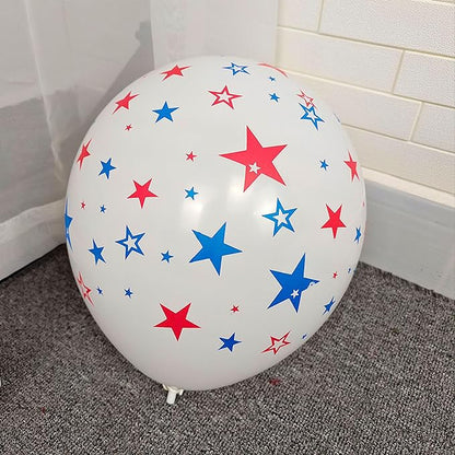 12 Inch Printed Star White Balloons - Image 6