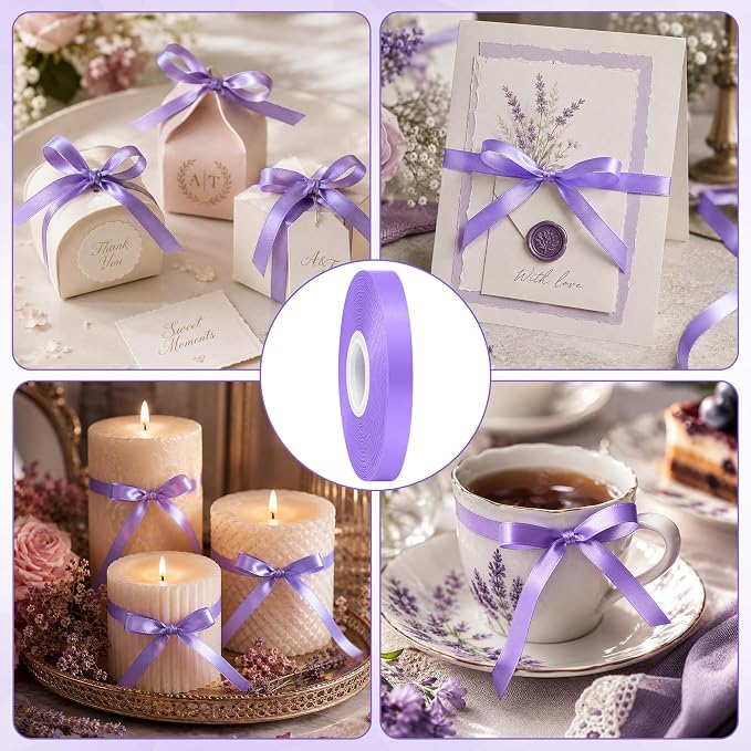 3/8In 30Yards Thin Violet Ribbon - Image 4