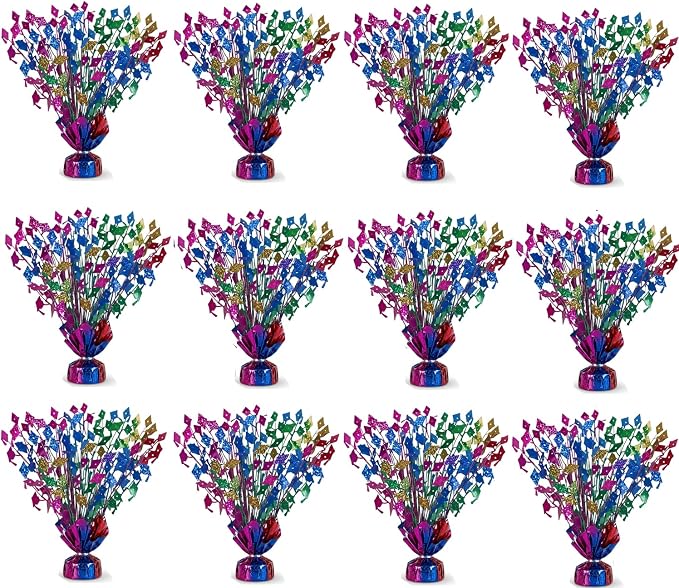 PMU 12 Pcs Multicolor Graduation Balloon Weights, Graduation Centerpieces by PMU