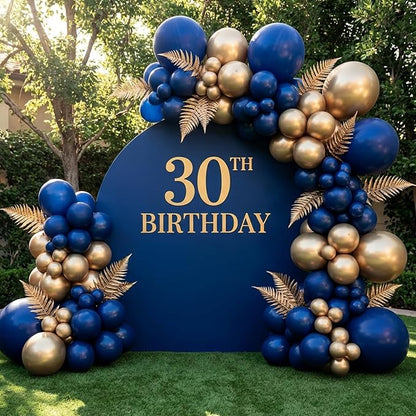 RUBFAC Gold Balloons 129pcs Chrome Gold Balloon Arch Different Sizes | Latex - Image 6