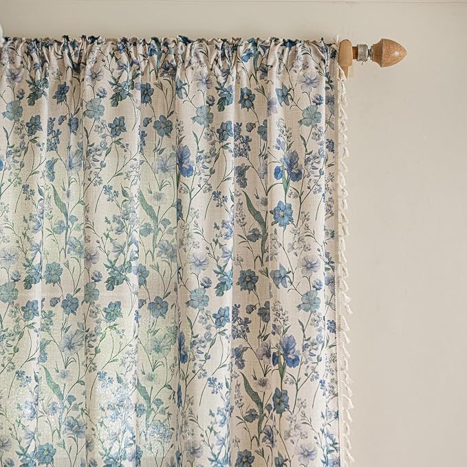 ENJOYBRIDAL Floral 96 Inch Curtains - Image 2