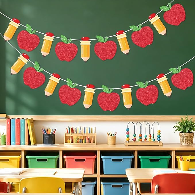 2 Pcs Pencil Apple Banner Garland - Image 4