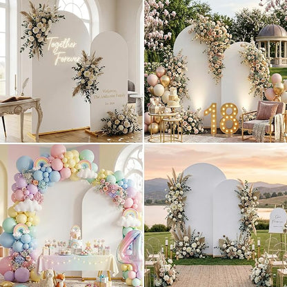 Arch Backdrop Stand with Cover Set, 6FT Gold Metal Wedding Arch - Image 2