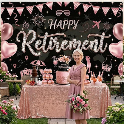 Happy Retirement Backdrop for Women - Image 4