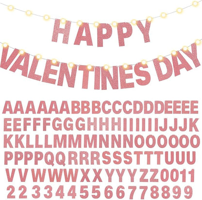 TaoBary 112 Pcs DIY Letter Kit Glitter Customizable Banner Letters Include 107 - Image 8