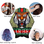 Barber Capes Hair Cutting Capes Salon Stylist Capes with Snaps Waterproof Professional Large Barber Hairdresser Gown Cape- 63”× 56”(TIGER)