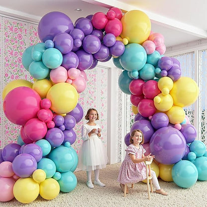 412pcs Purple Blue Pink Balloon Garland Arch Kit, 18 12 10 5 inch Different - Image 7