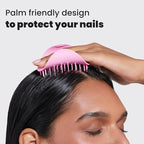 Tangle Teezer Scalp & Shampoo Hairbrush, to Exfoliate, Massage, and Cleanse, for All Hair Types, Pretty Pink