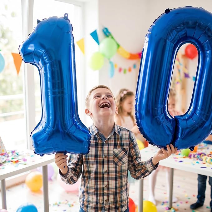 Number 10 Balloon Foil Mylar Balloons - Image 2